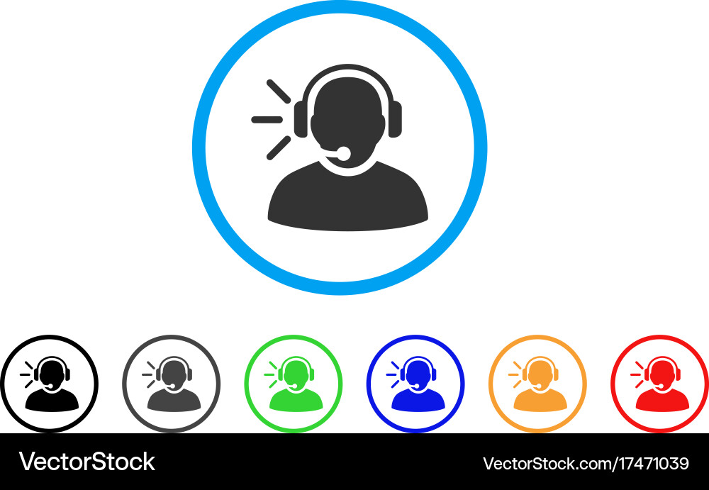 Operator message rounded icon vector image