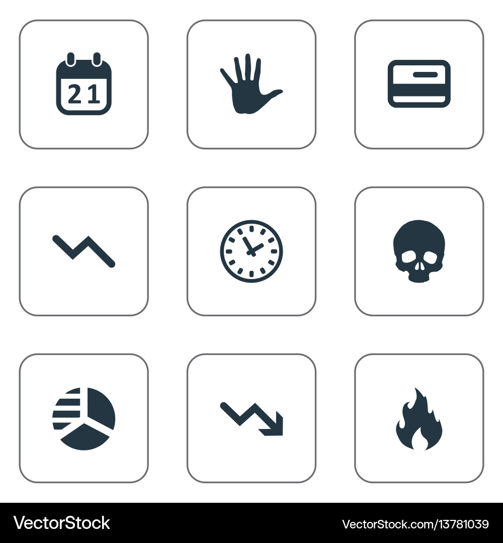 Set of simple impasse icons Set of simple impasse icons Vector Image
