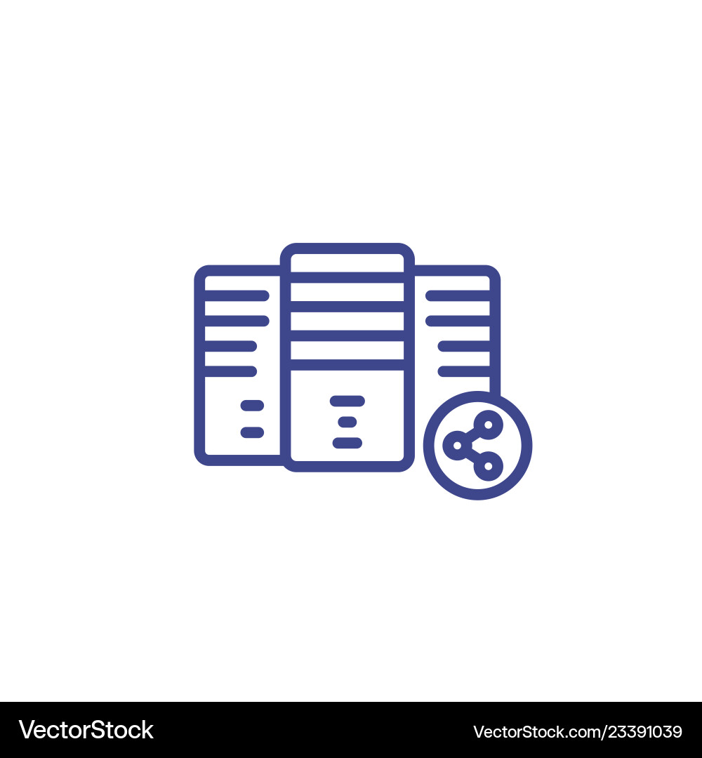 Shared Hosting – Mainframe Icon vector image
