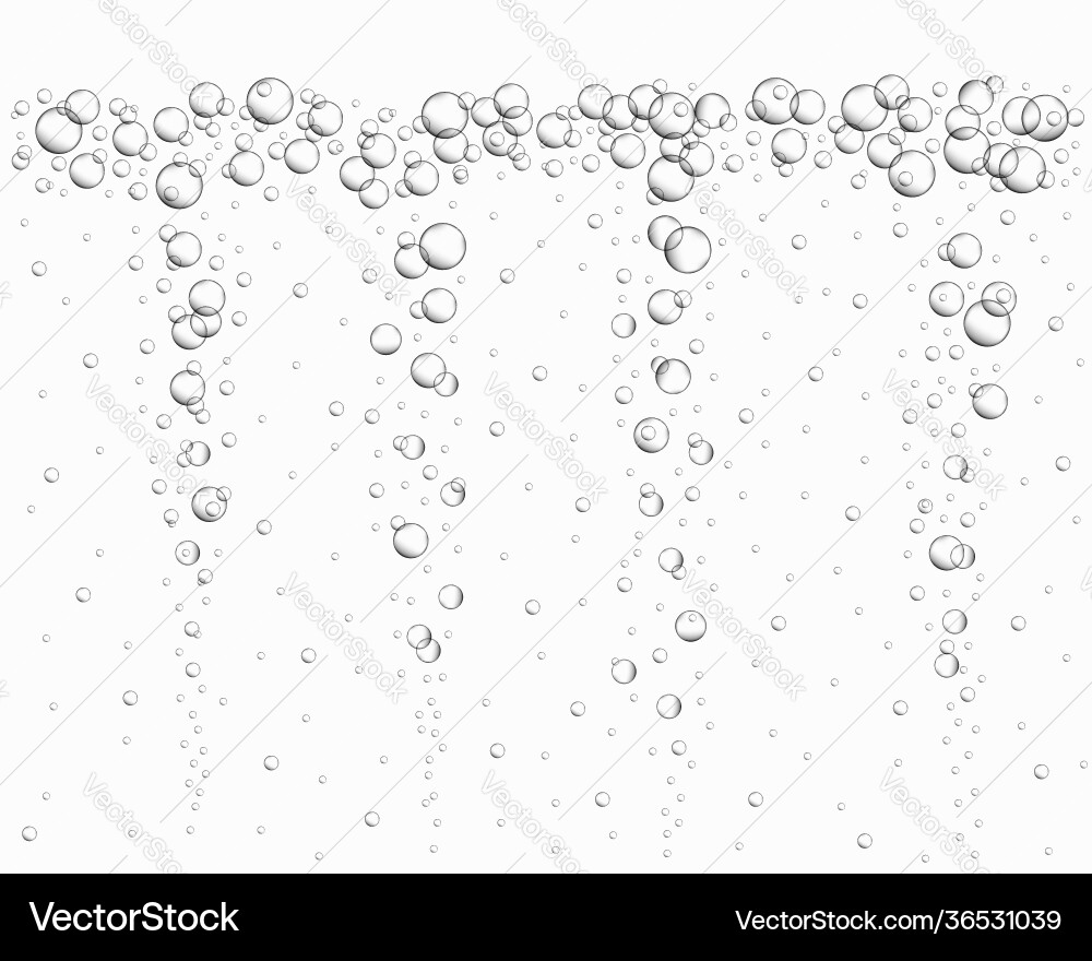 Underwater air bubbles background fizzy drink Underwater air bubbles background fizzy drink vector image
