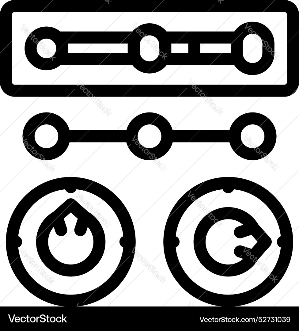 Workflow automation system managing processes icon Workflow automation system managing processes icon vector image