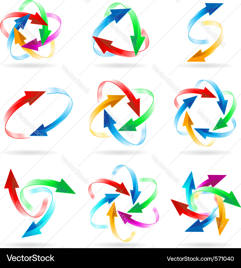 Abstract Circular Arrows vector image
