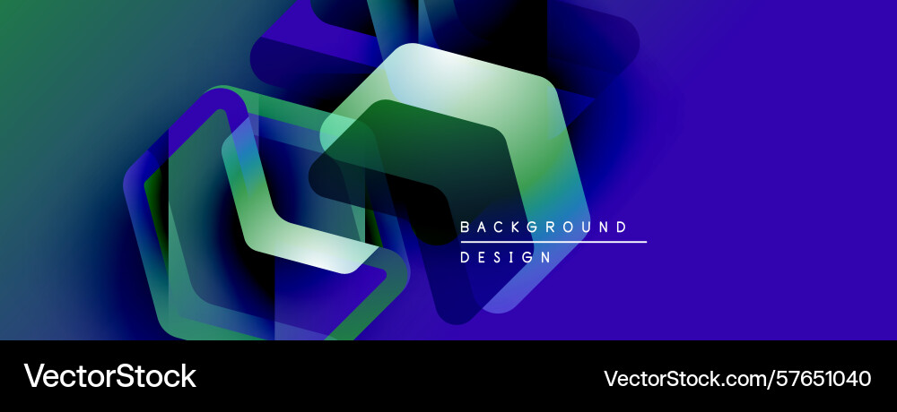 Abstract geometric shapes overlap creating Vector Image