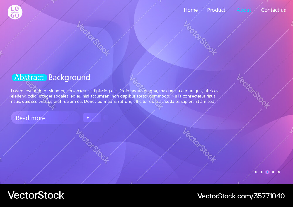 Abstract website template with gradient Abstract website template with gradient vector image