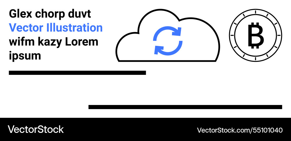 Cloud computing and cryptocurrency integration vector image
