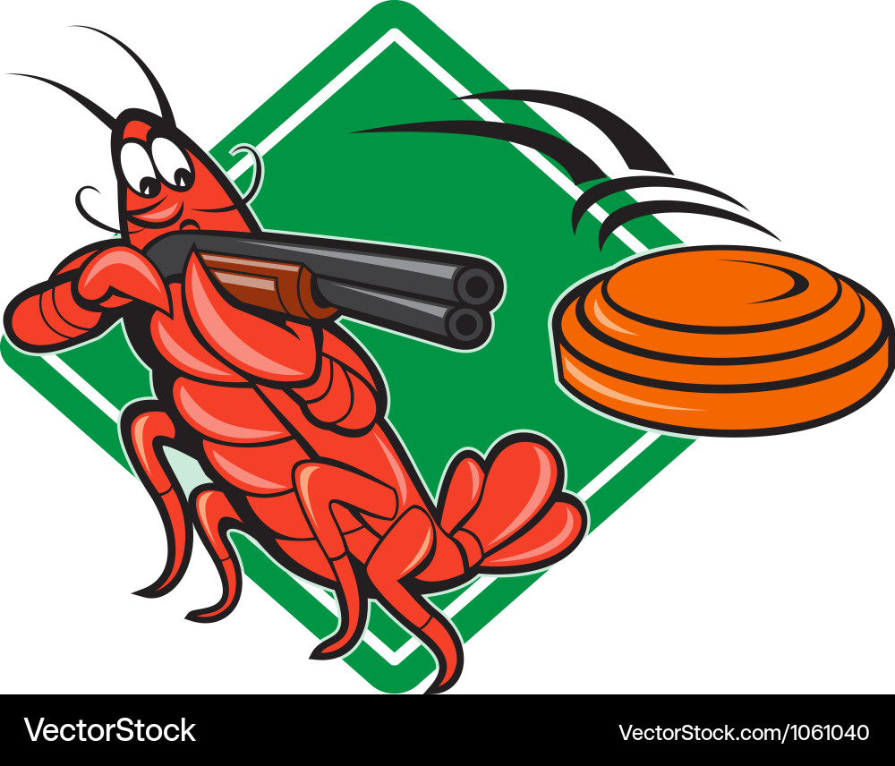 Crayfish Target Shooting vector image