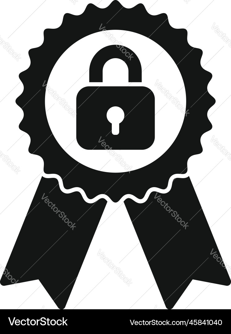 Emblem ssl certificate icon simple web Emblem ssl certificate icon simple web vector image