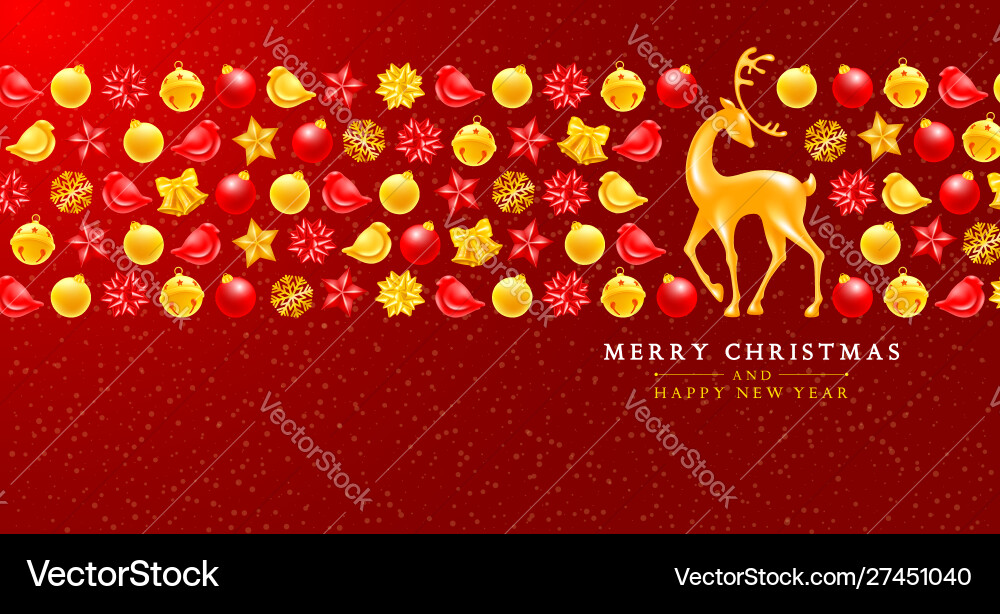 Festive christmas and new year greeting card Festive christmas and new year greeting card vector image