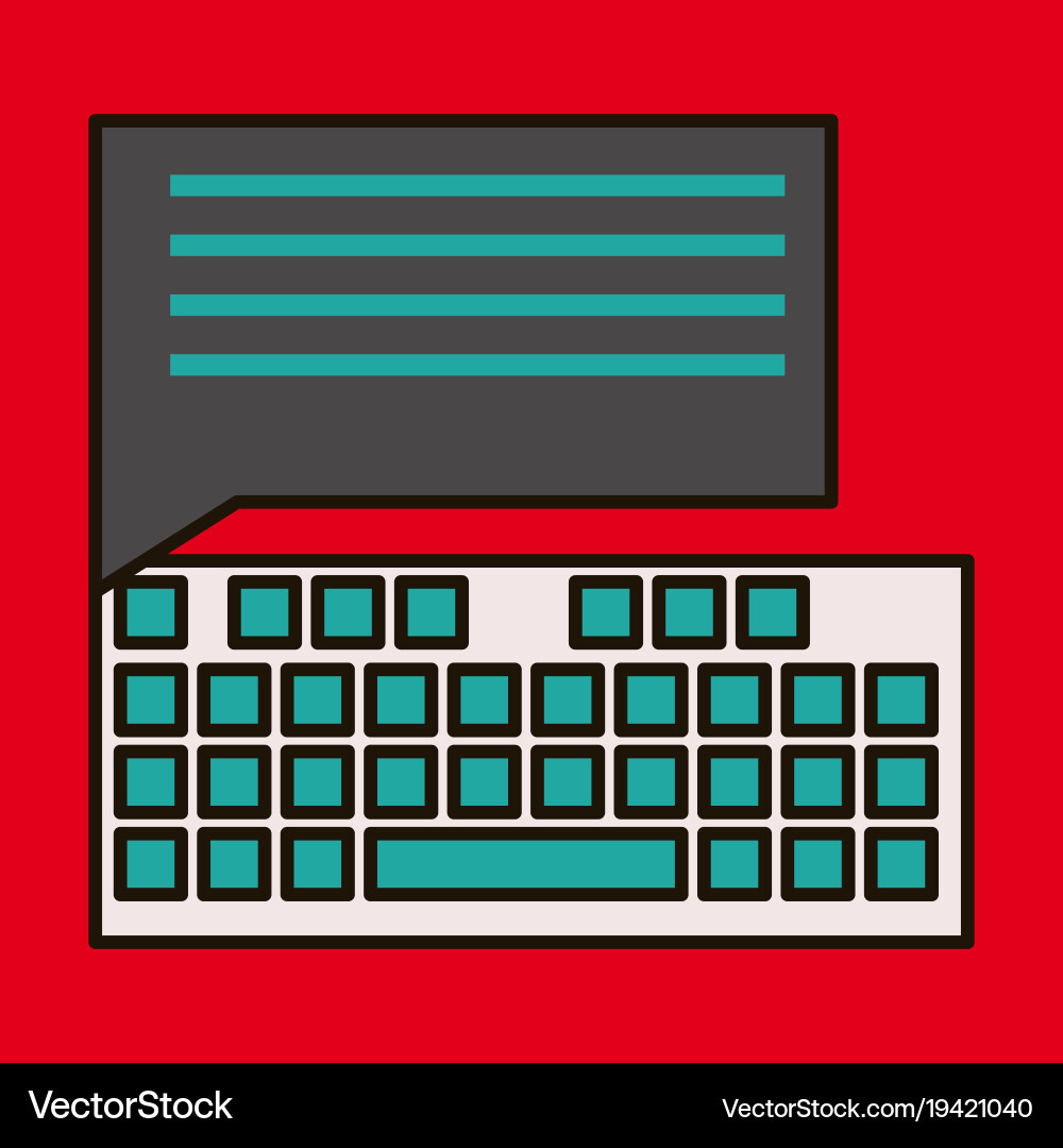 Flat line icon concept of new email inbox message vector image