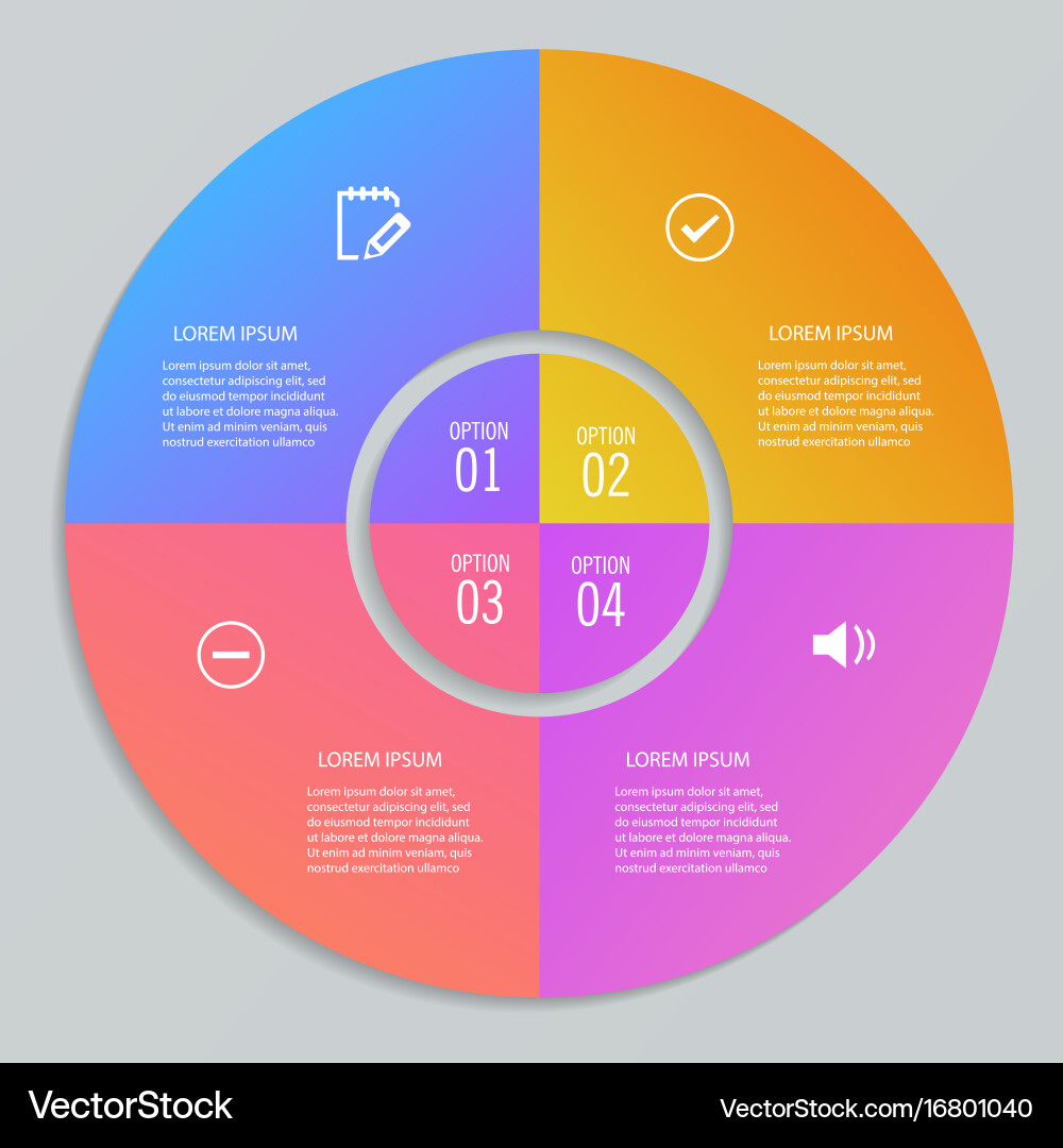 Infographic templates in shape of circle vector image