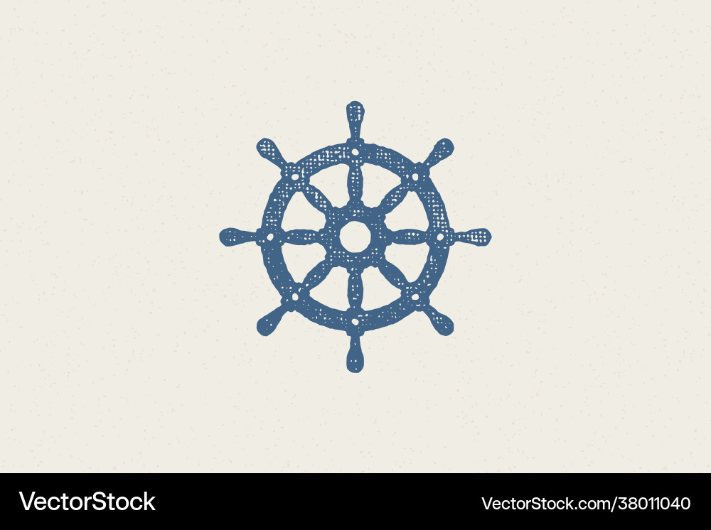 Marine Lenkrad Silhouette für Logo Hand Marine Lenkrad Silhouette für Logo Hand vektorbild