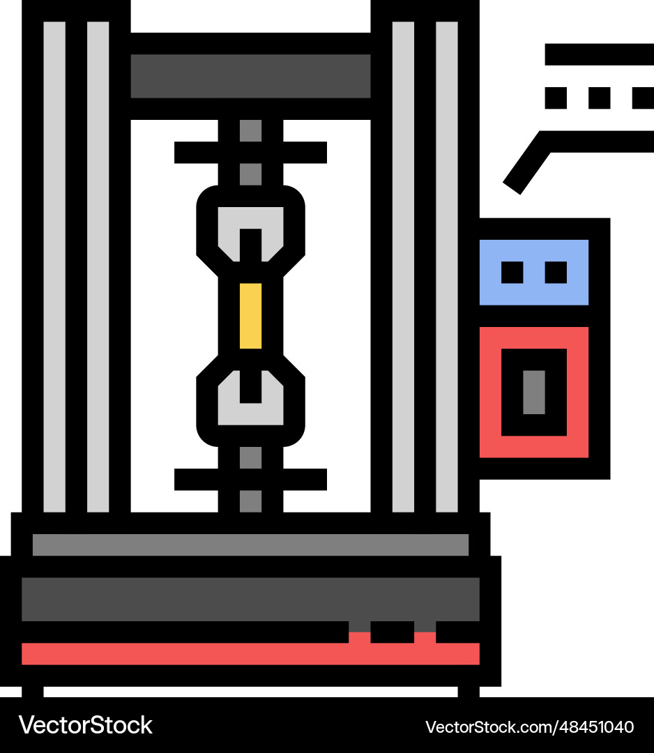Materials testing mechanical engineer color icon Materials testing mechanical engineer color icon vector image