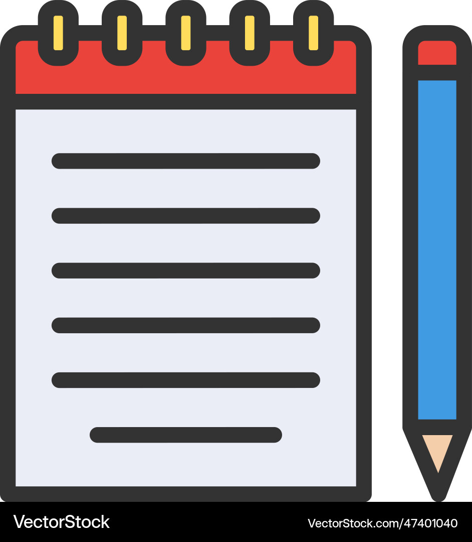 Notepad icon image vector image