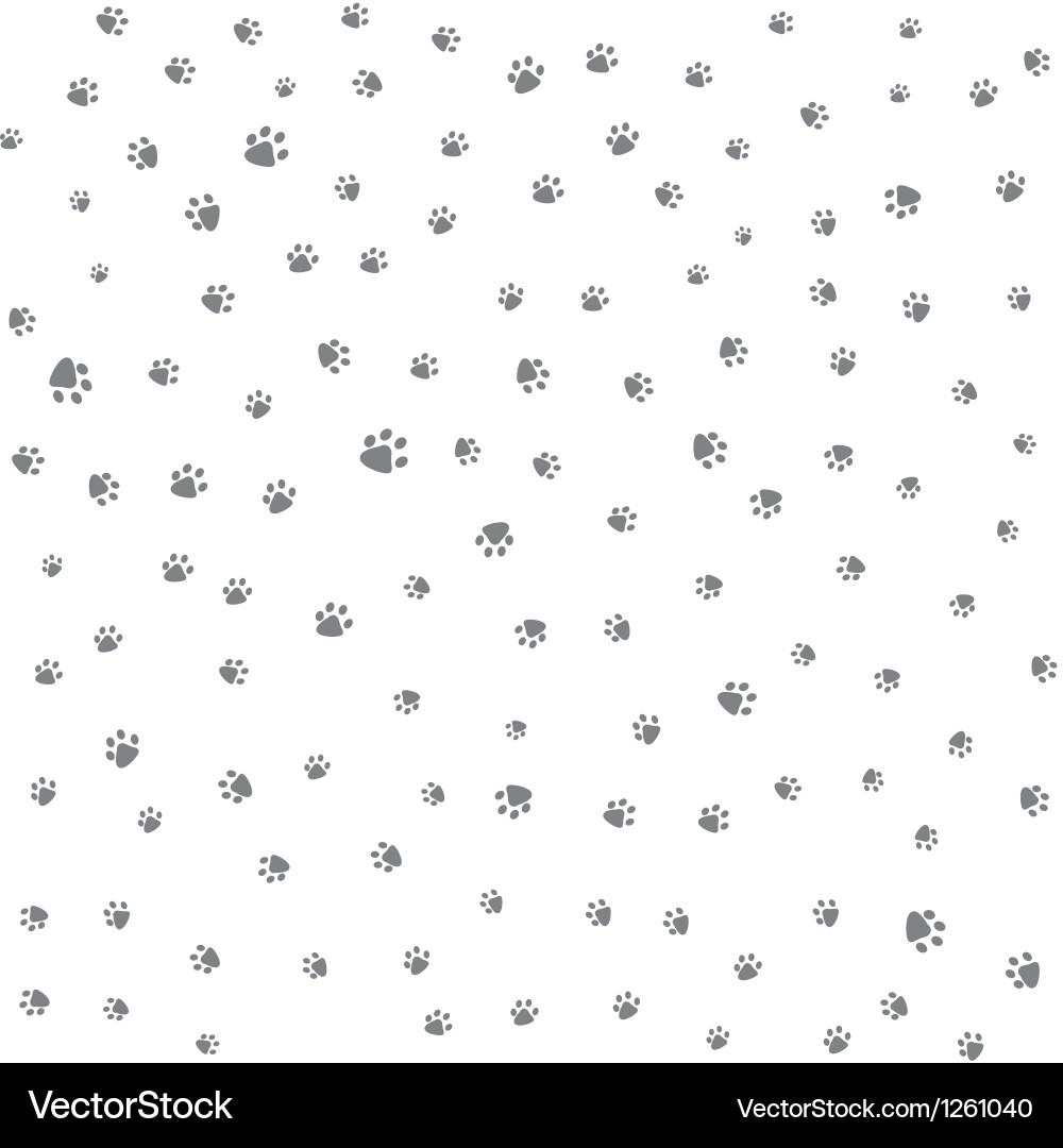 Paw Print Seamless Pattern Vector Image