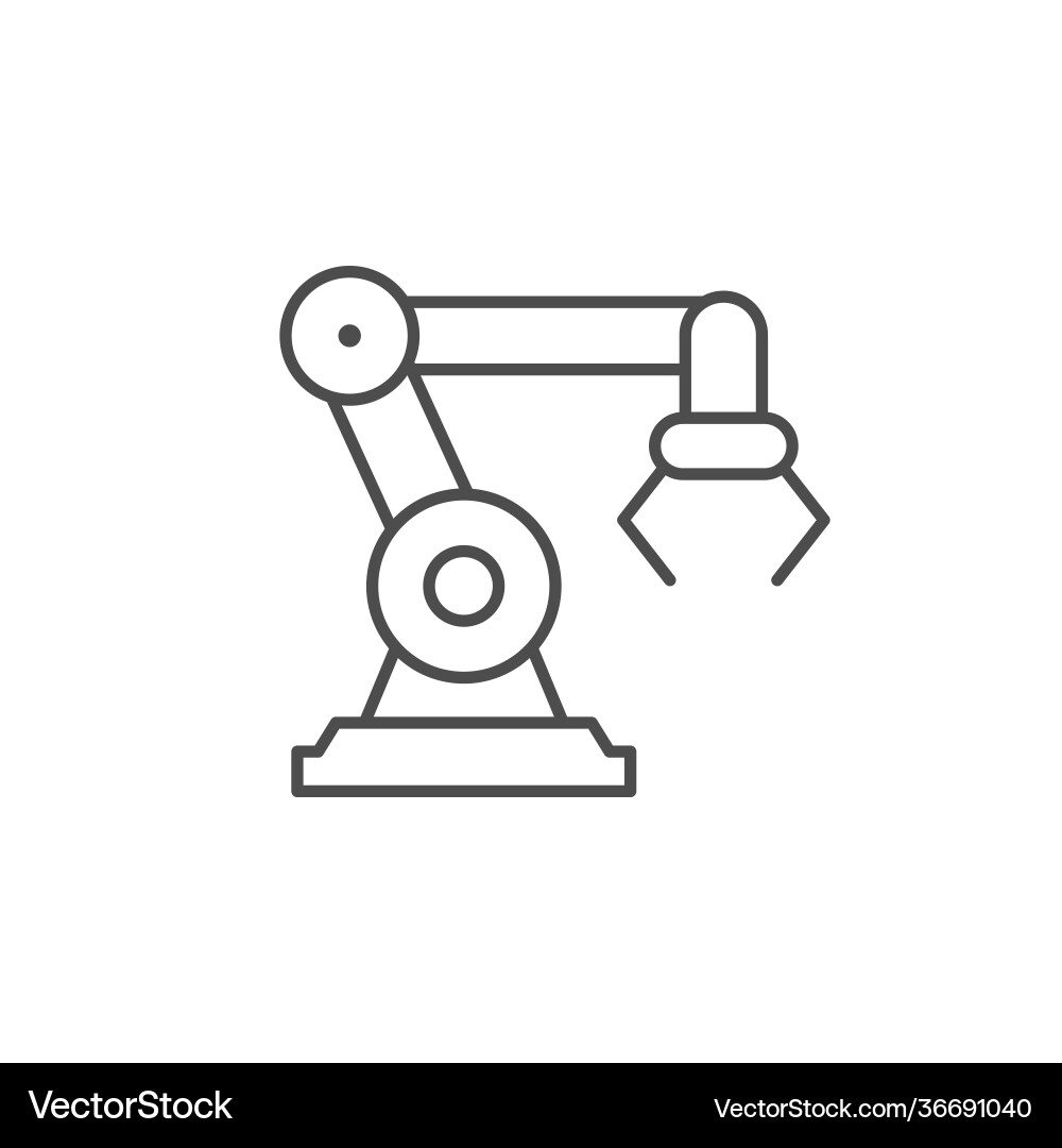 Roboterindustrie Linie Umriss Icon Roboterindustrie Linie Umriss Icon vektorbild