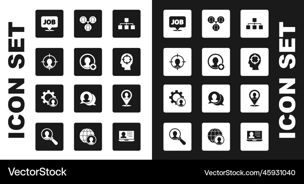 Set hierarchy organogram chart create account Set hierarchy organogram chart create account vector image