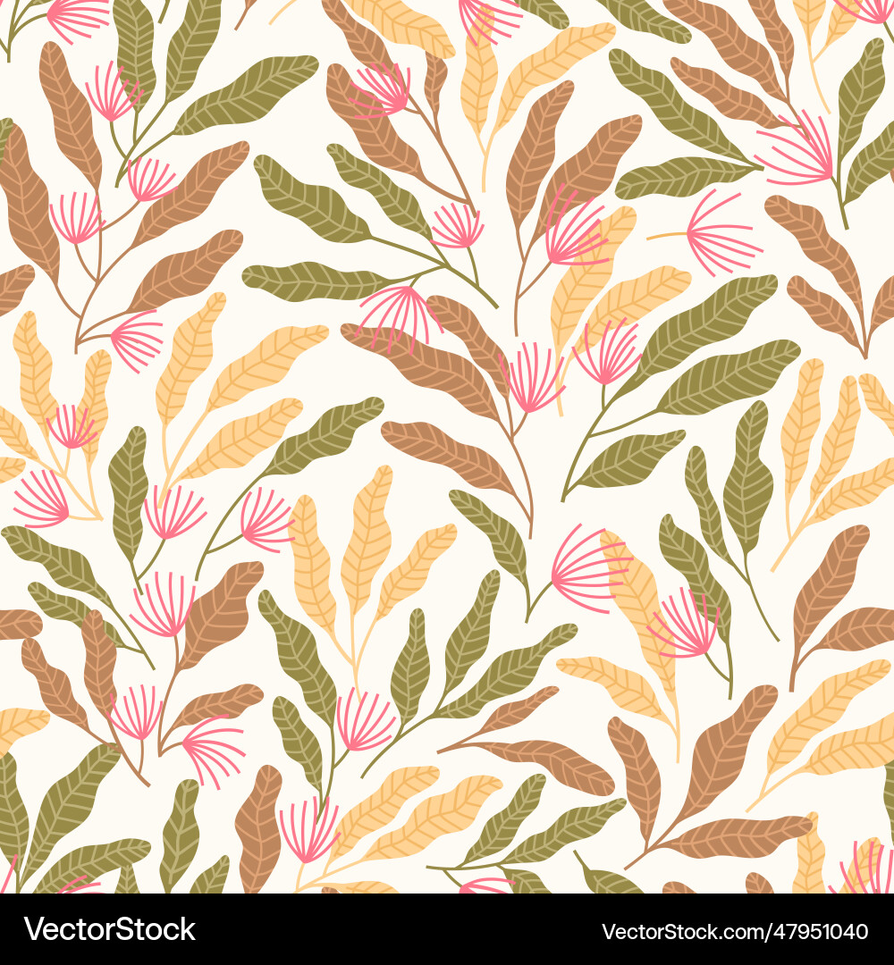Simple botanical pattern Simple botanical pattern Vector Image