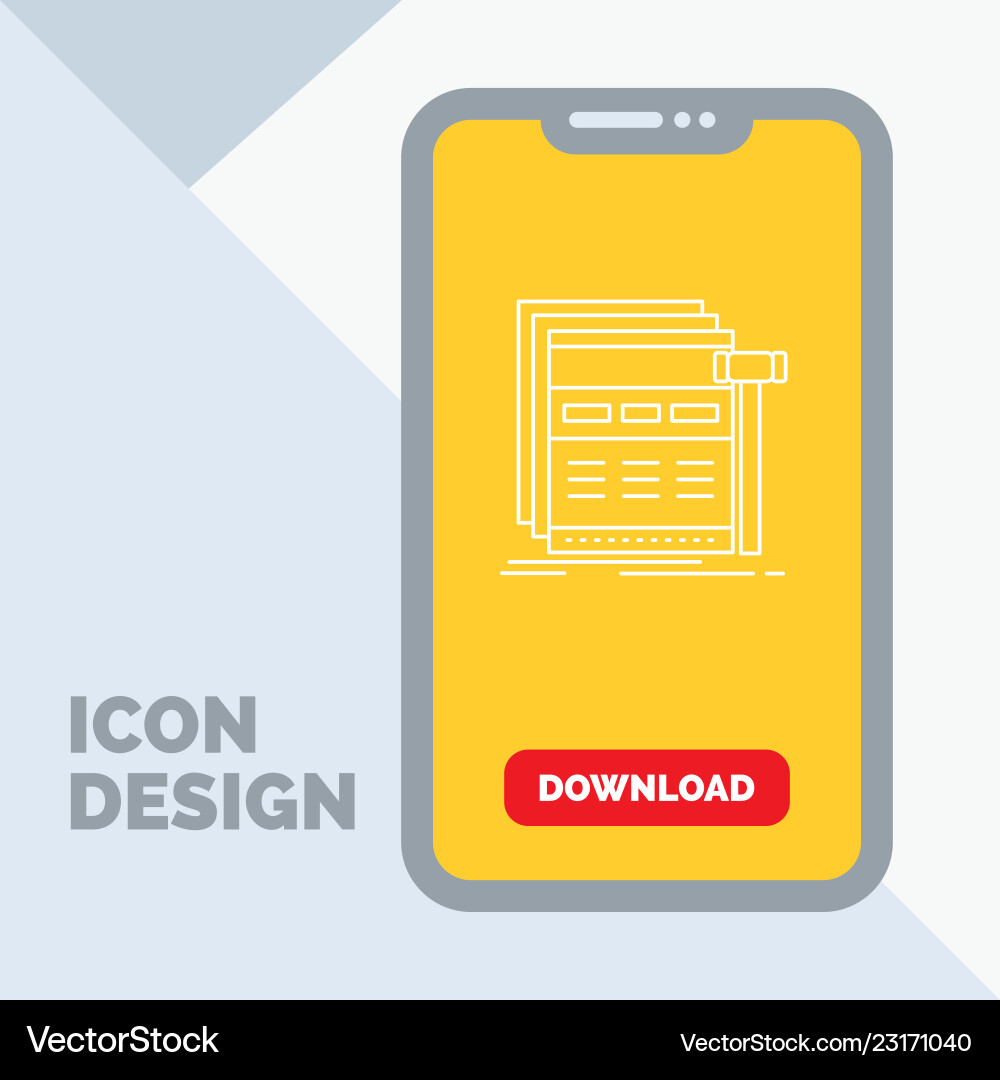 Web Wireframe Icon Vector Image