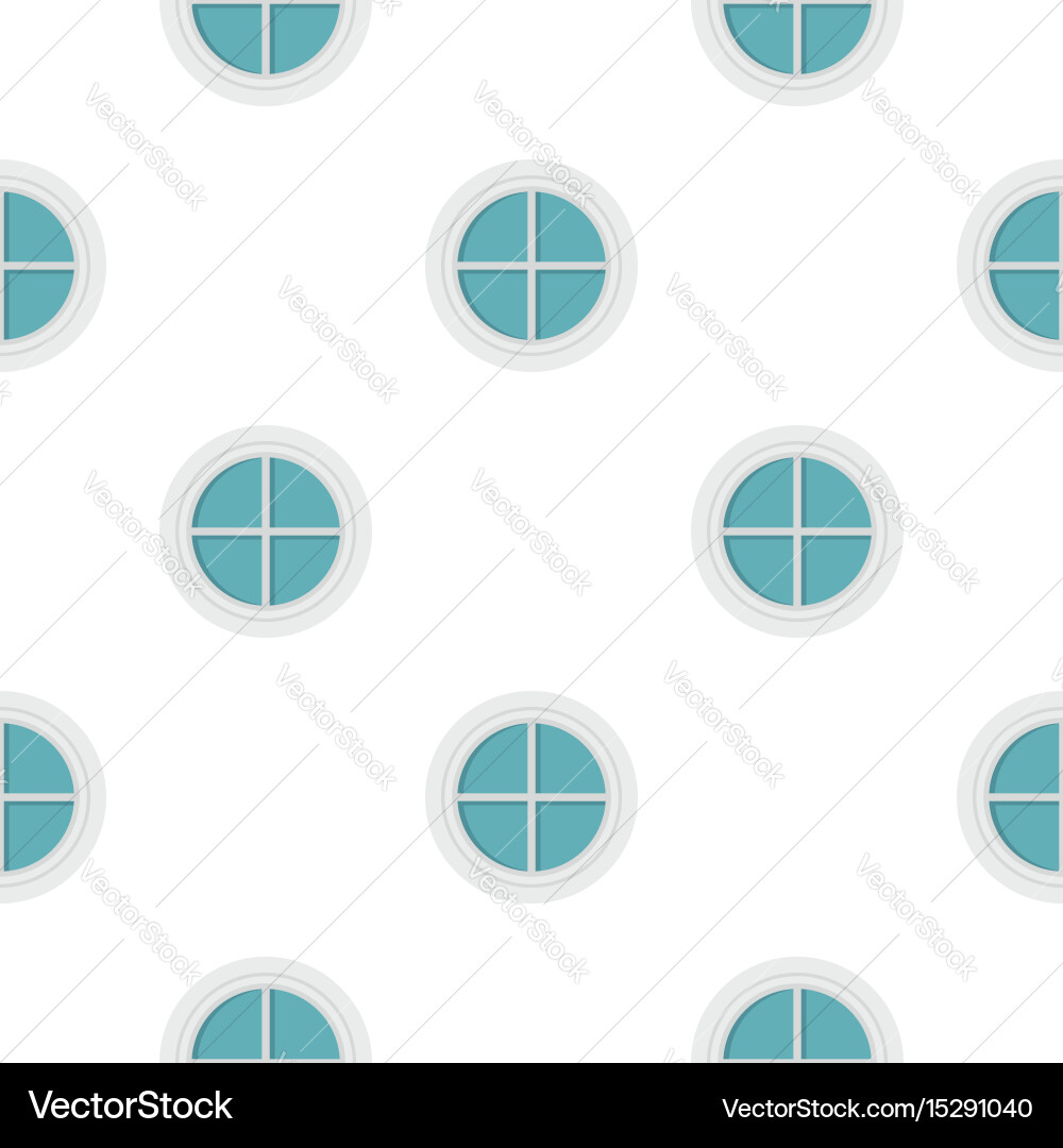 White round window pattern flat vector image