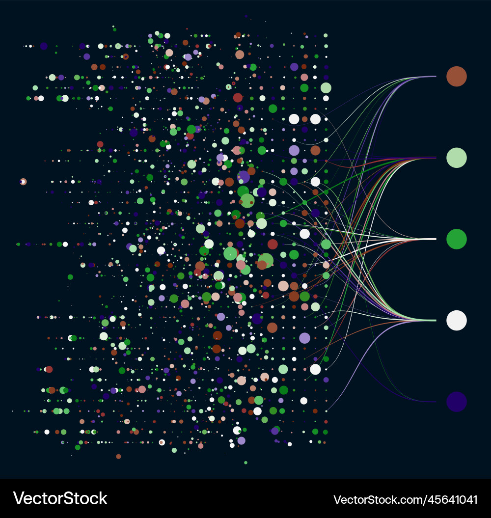 Abstractly arranged dots are connected by lines Abstractly arranged dots are connected by lines vector image