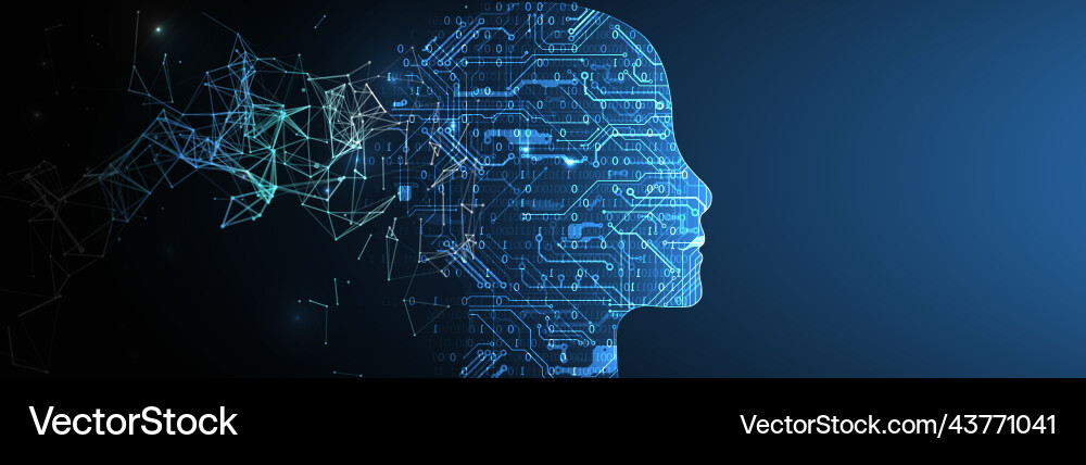 Artificial Intelligence Neural Network vector image