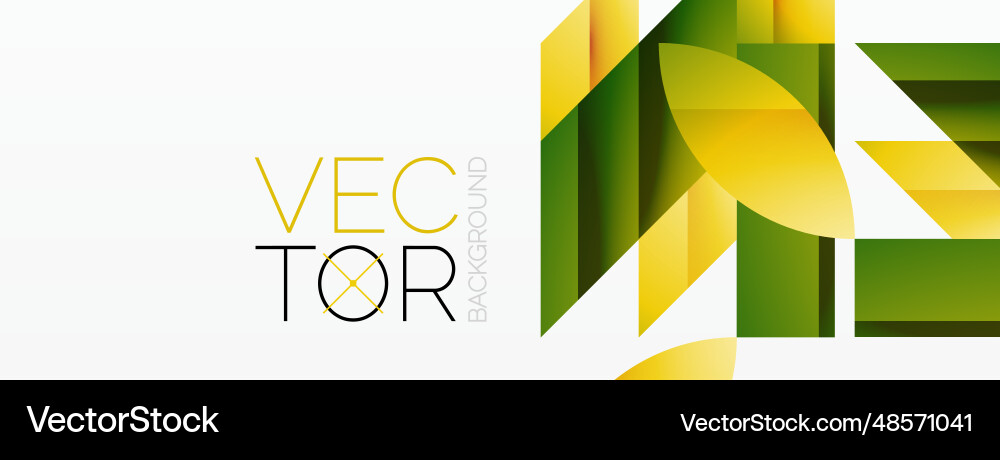 Assorted geometric shapes unite in a minimalistic Vector Image