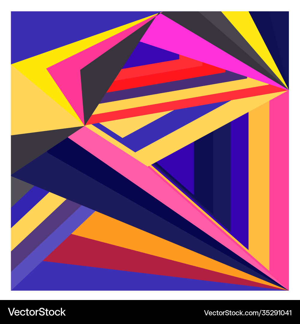 Colorful geometric and curve background pattern Vector Image