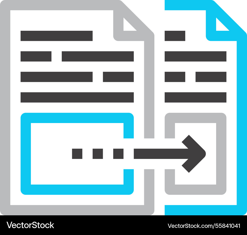 Copy document flat line web icon concept Copy document flat line web icon concept vector image