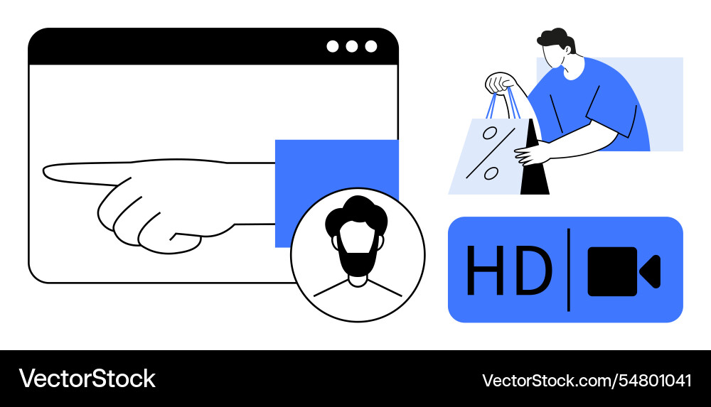 Digital navigation interface with user profile Digital navigation interface with user profile Vector Image