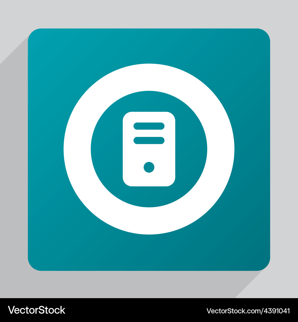 Flat computer icon vector image