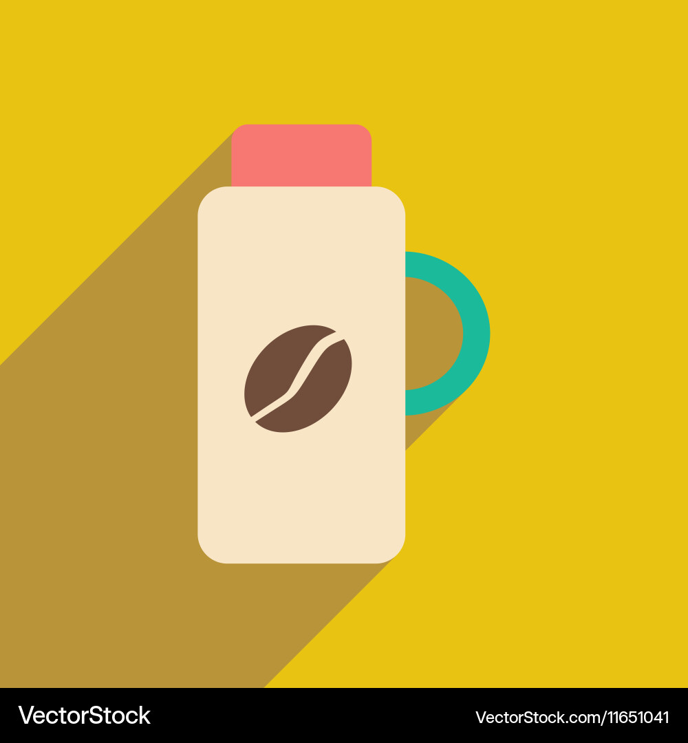 Flat with shadow icon and mobile application Vector Image