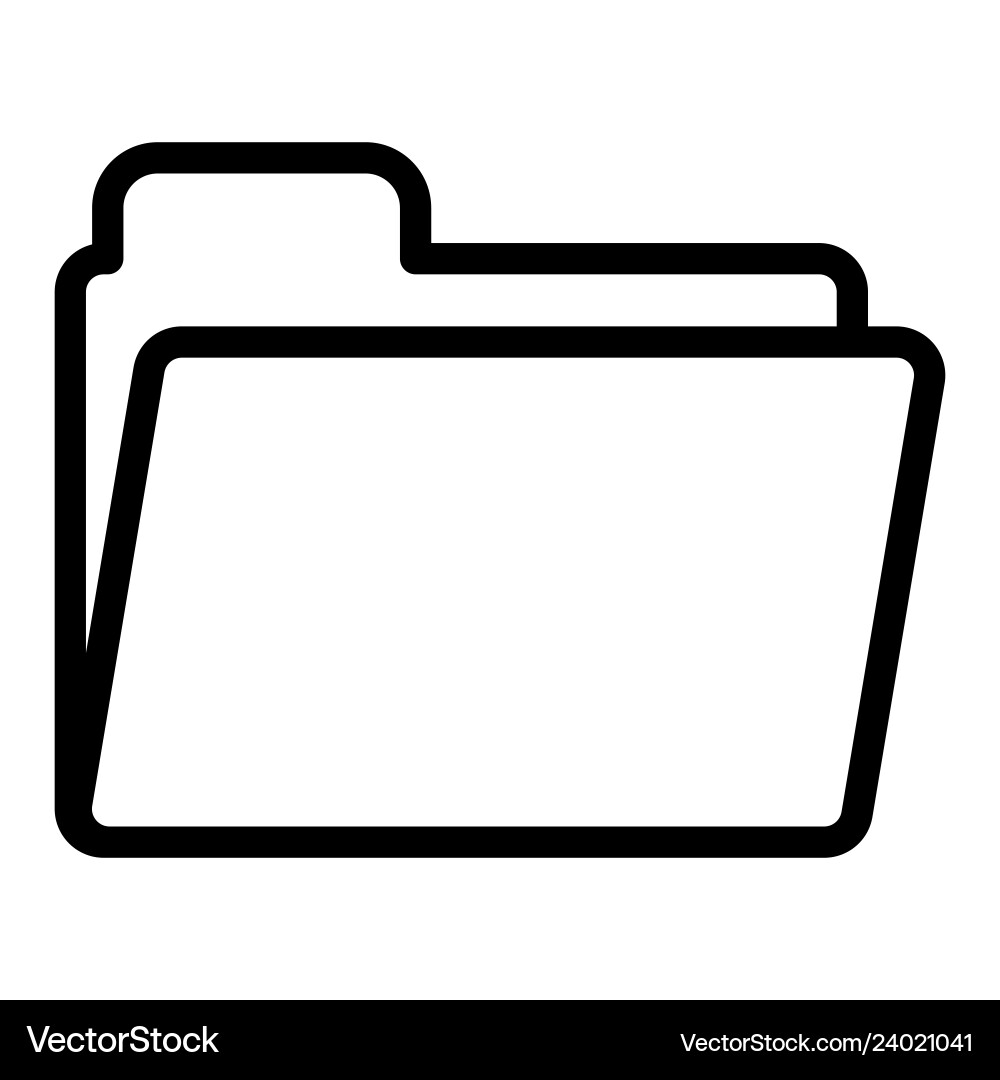 Folder line icon archive Folder line icon archive Vector Image