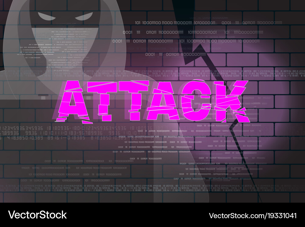 Hacker attack abstract background 2 vector image