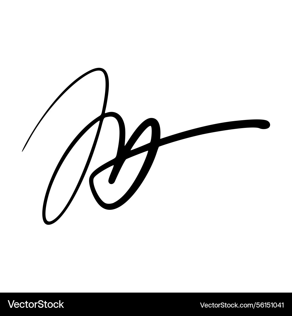 Handwritten signature name sign with random Handwritten signature name sign with random vector image