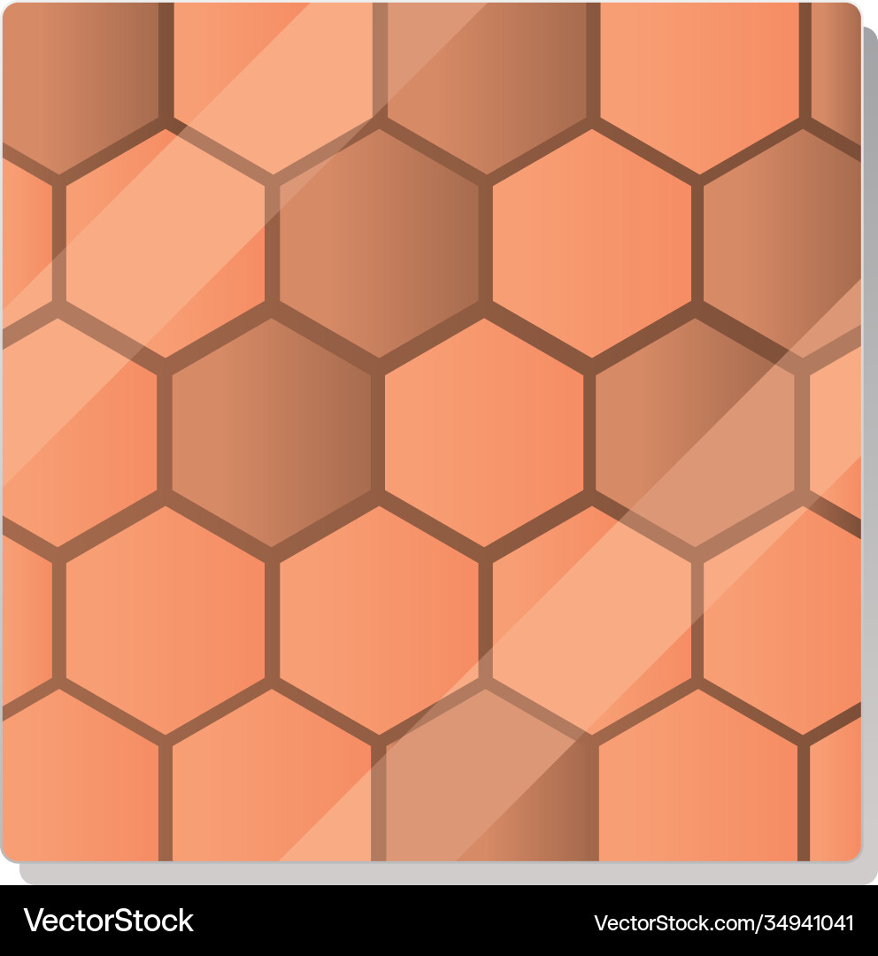 Hexagonal stone tiles seamless texture pattern vector image