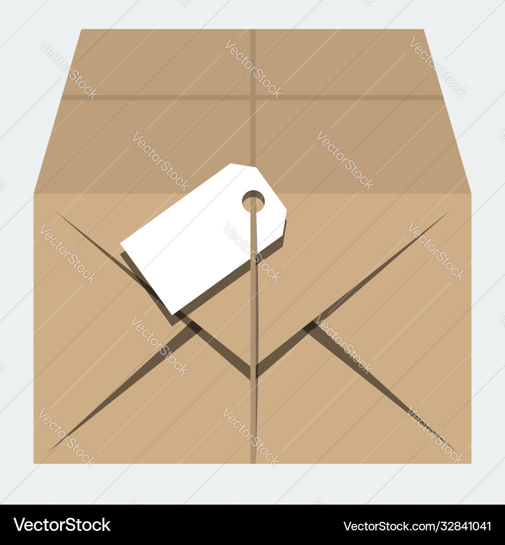 Isolated parcel in flat style Isolated parcel in flat style vector image