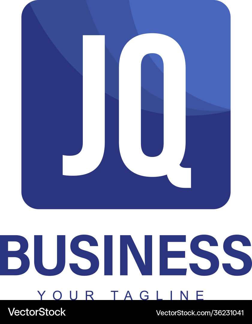 Jq initial a logo design with abstract style Jq initial a logo design with abstract style Vector Image