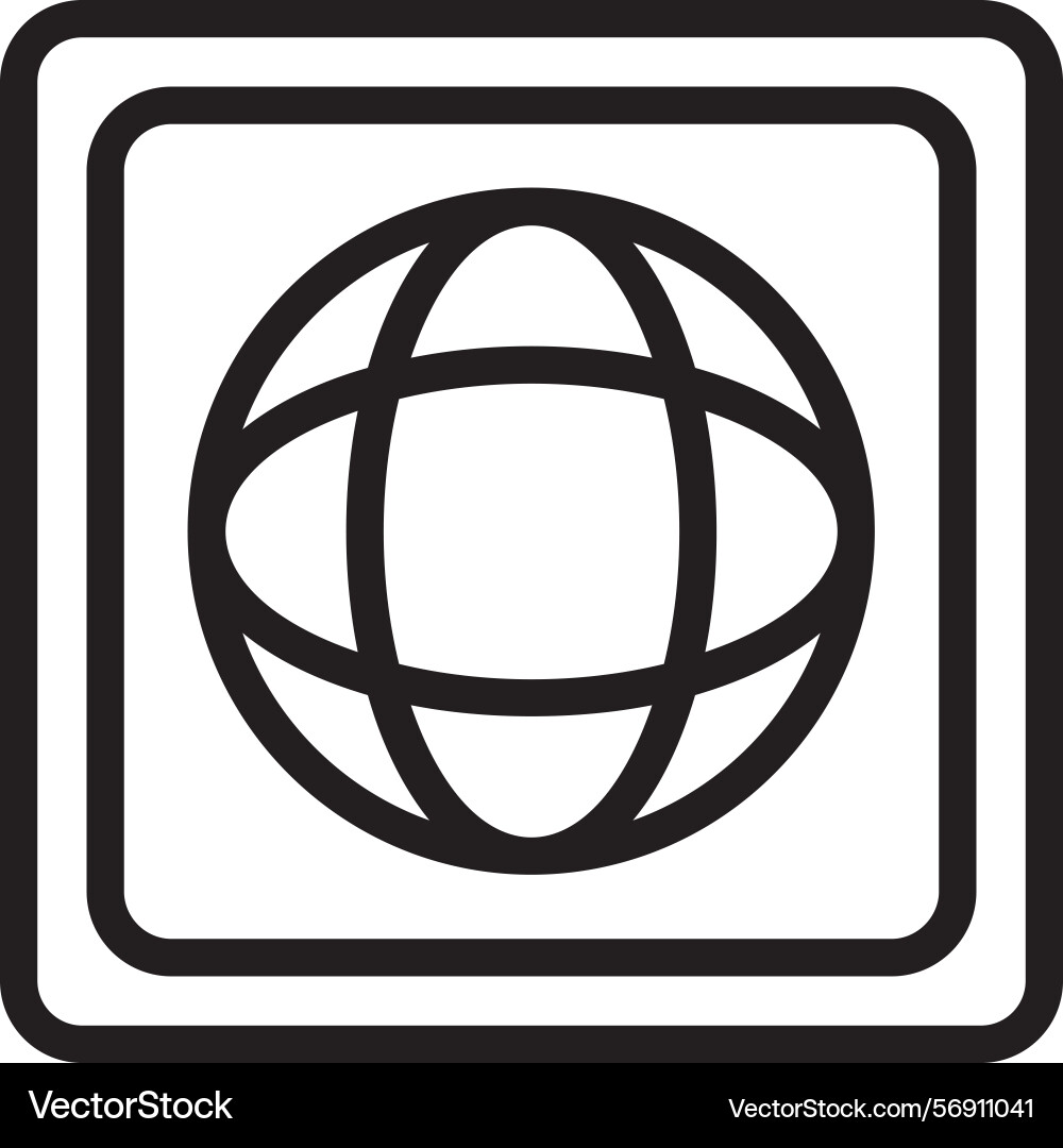 Linkedin linear style icon design vector image