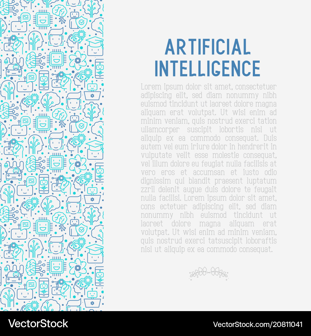 Machine learning artificial intelligence concept Machine learning artificial intelligence concept vector image