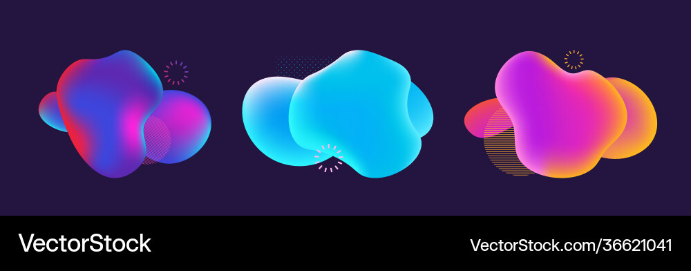 Modern fluid dynamic blobs bubble gradient Modern fluid dynamic blobs bubble gradient vector image