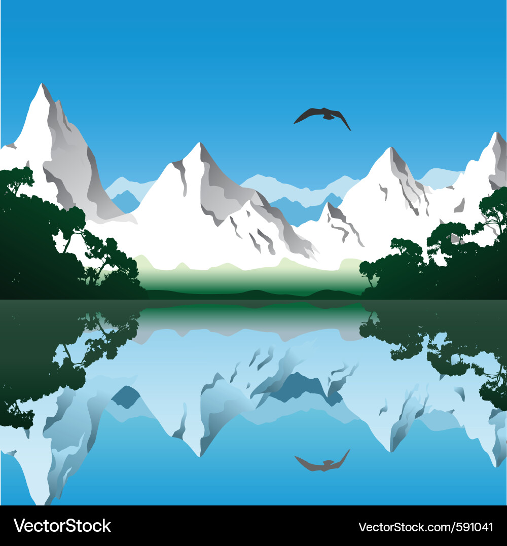 Mountain landscape Royalty Free Vector Image - VectorStock