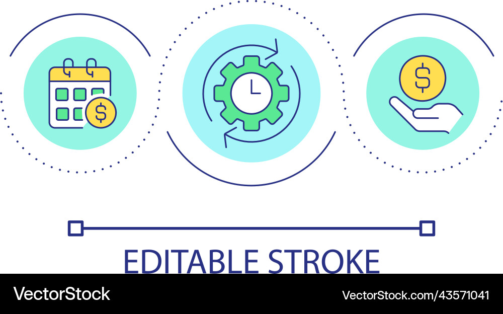 Regular payments loop concept icon Regular payments loop concept icon vector image