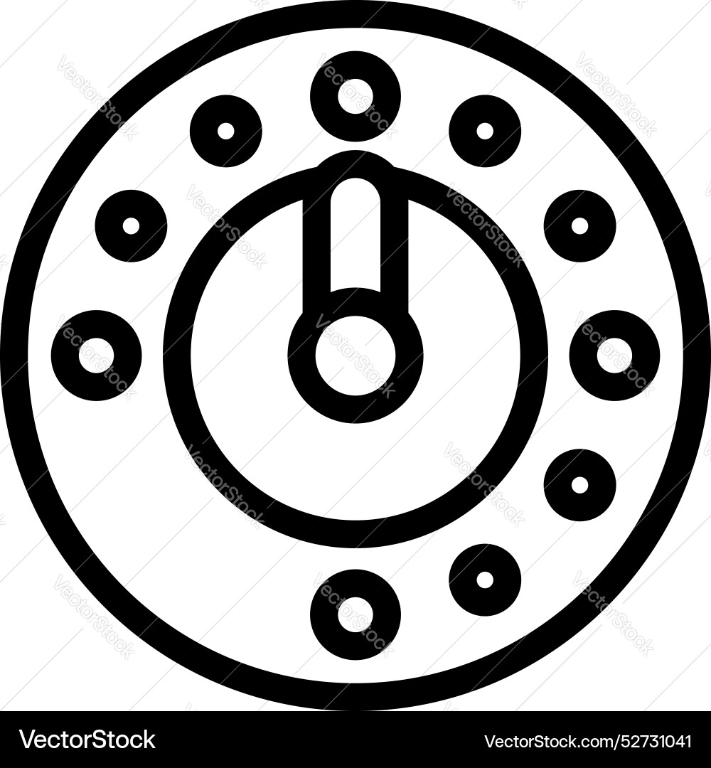 Round control panel with switch and buttons Round control panel with switch and buttons vector image