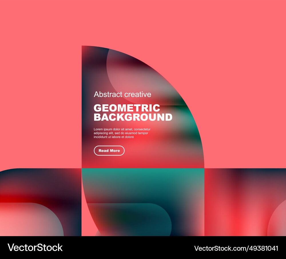 Round triangle and square composition Round triangle and square composition vector image