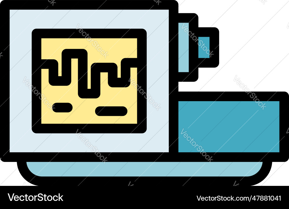 Router cnc machine icon flat Vector Image