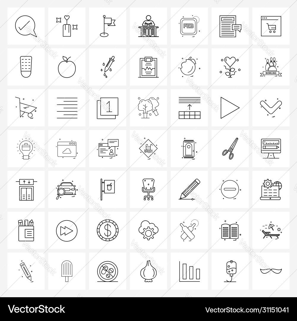 Set 49 ui icons and symbols for calendar Vector Image