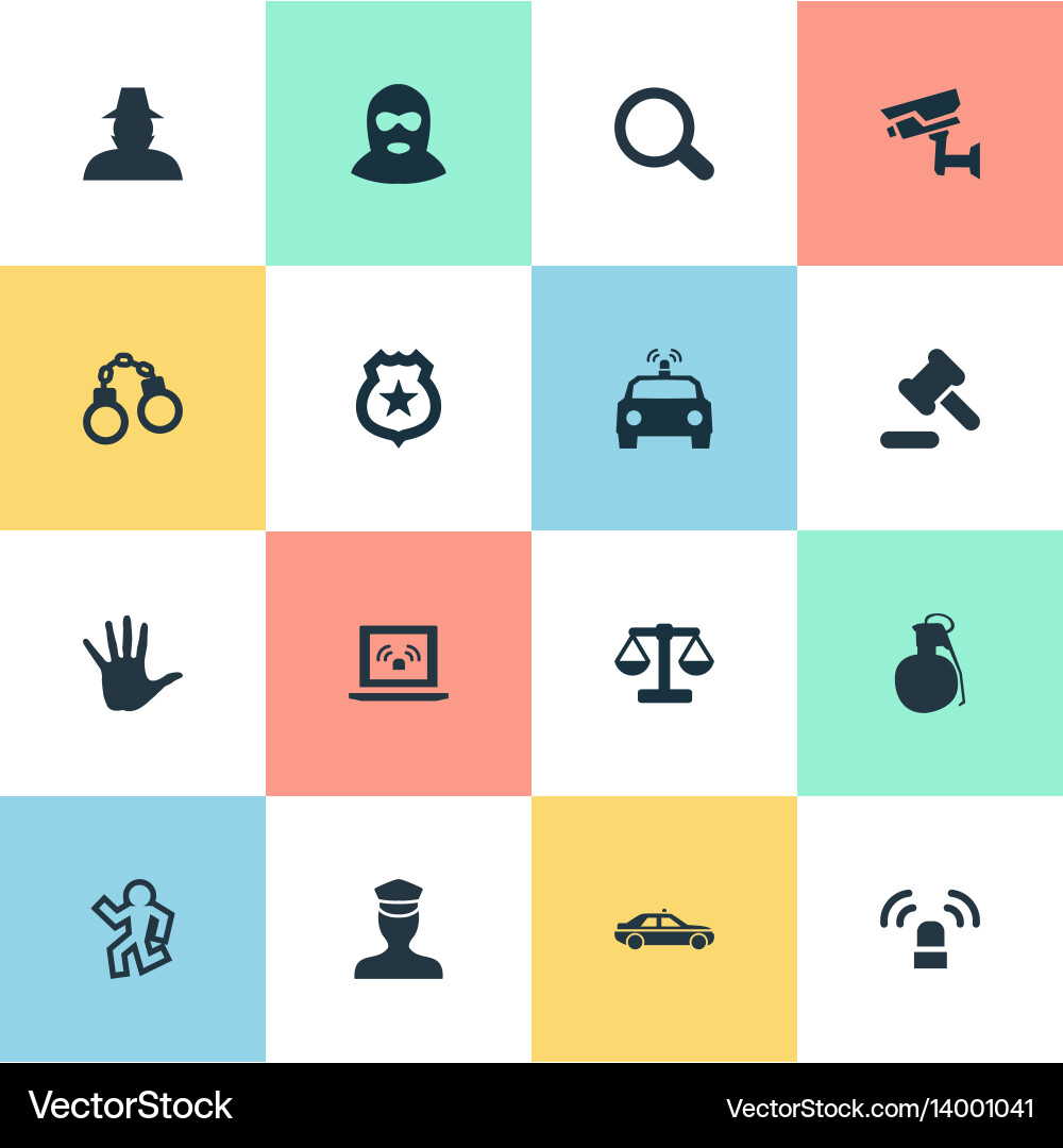 Set of simple fault icons vector image