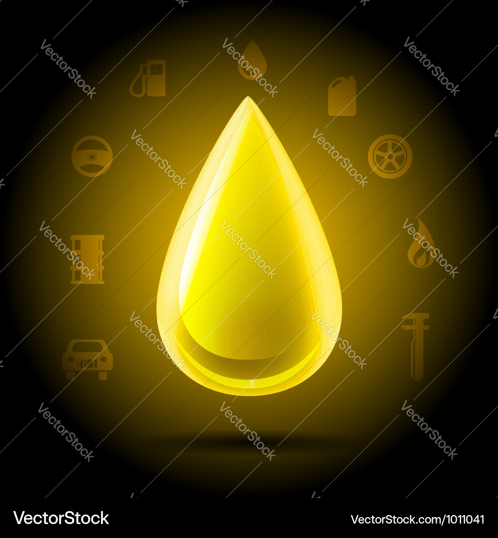 Golden Drop Vector Shining golden drop Royalty Free Vector Image - VectorStock