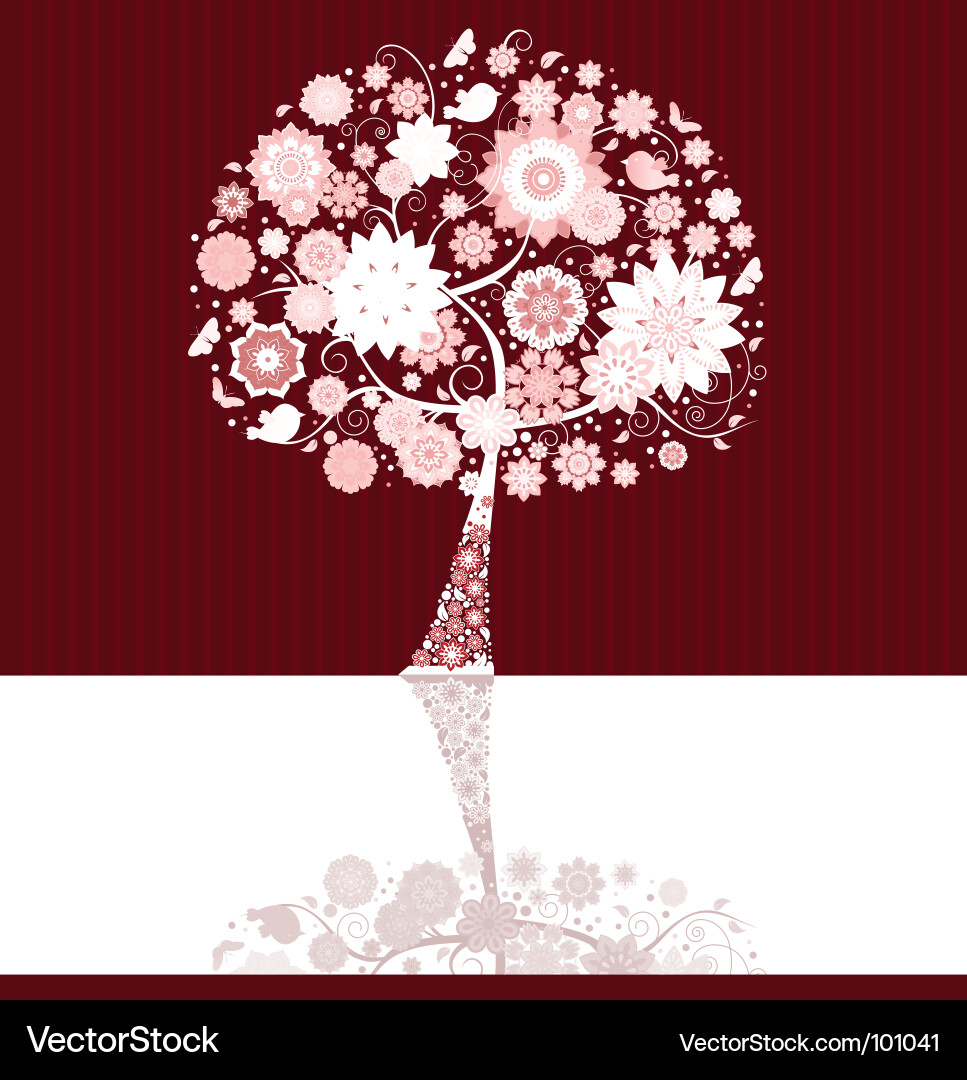 Snow tree Royalty Free Vector Image - VectorStock