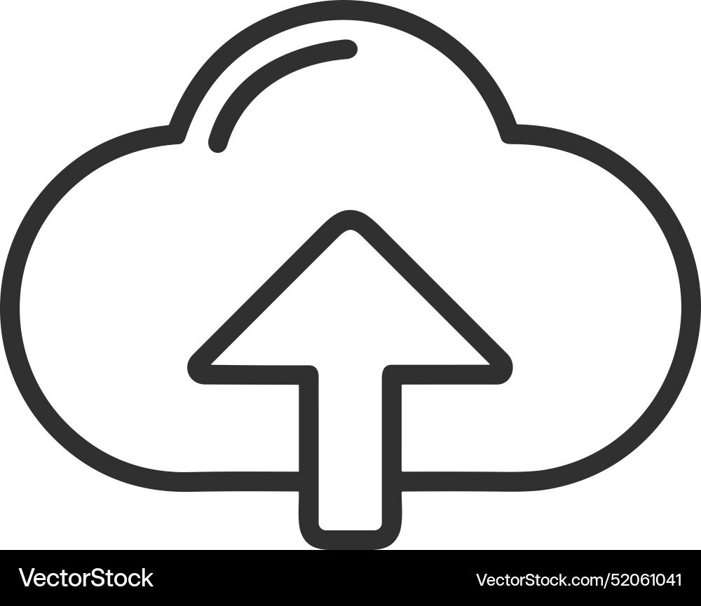 Upload outline icon symbol image Vector Image